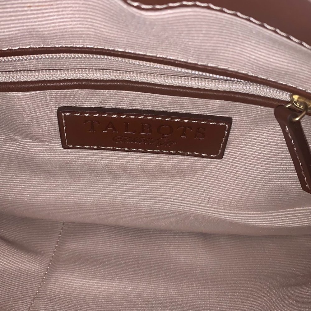 Talbots Brown Leather Shoulder Bag New With Tags - Picture 5 of 7